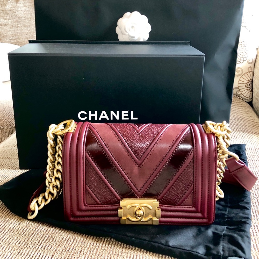 Chanel Mixed Leather Boy Bag - Picture 1 of 8
